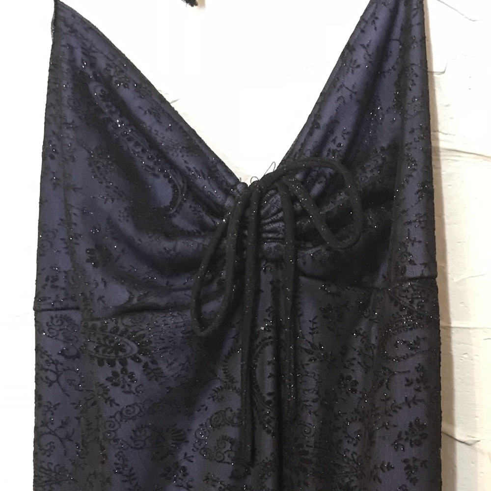 Rave City dark blue dress with sparkles. Stretchy